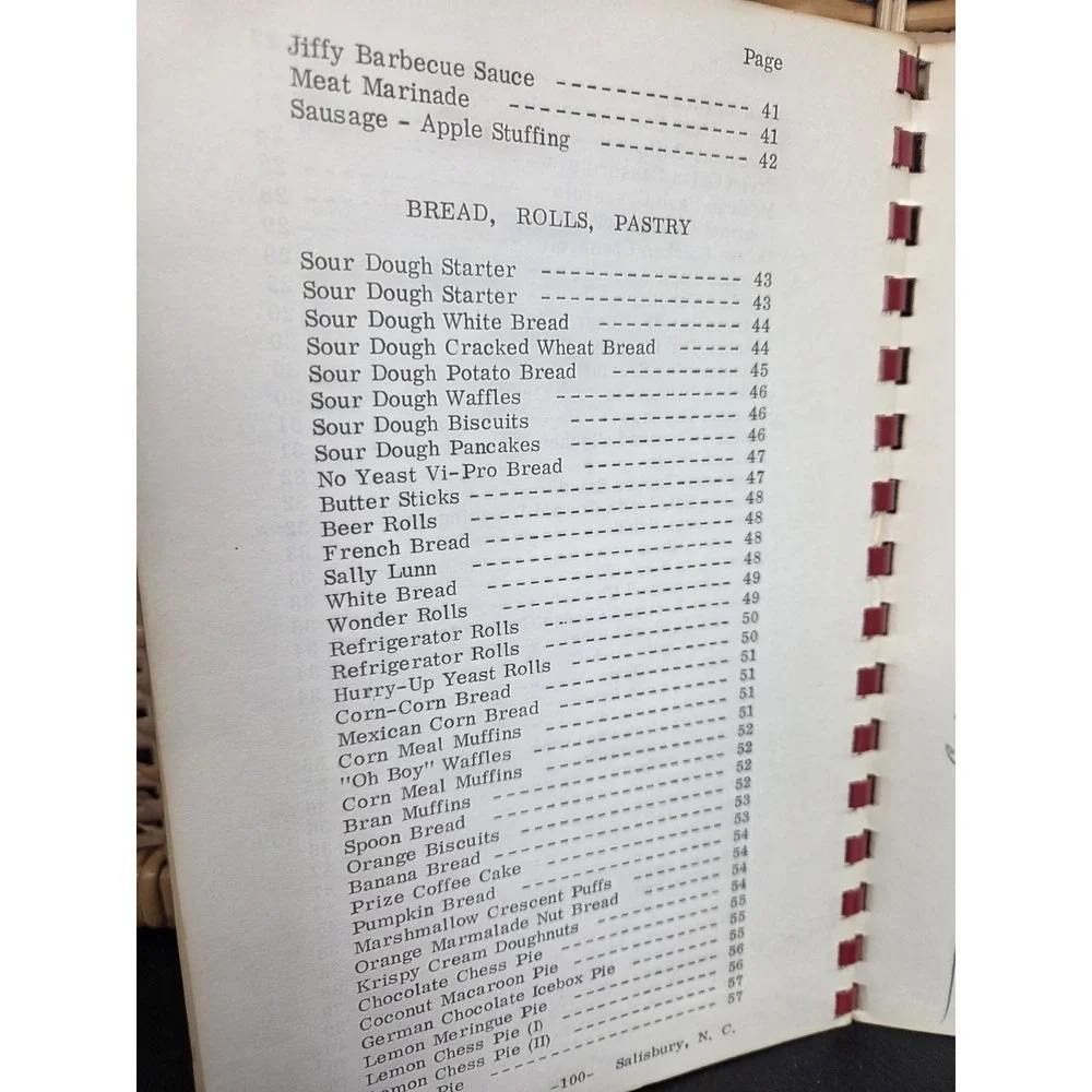 John Calvin Presbyterian Church Salisbury North Carolina Cookbook 1976‎